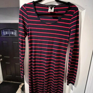Striped Navy and Pink Dress